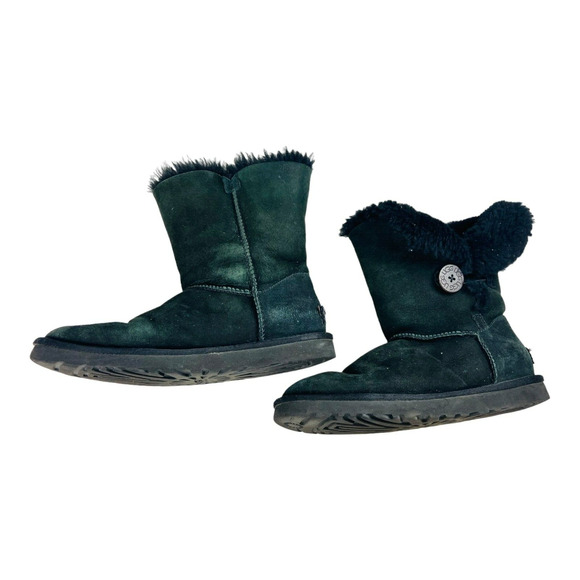 UGG Australia Women's Bailey Sheepskin Shearling Winter Ankle Boots Black US 8 - Picture 3 of 12